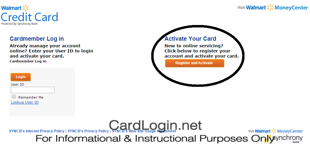 Register and Activate Walmart Credit Card
