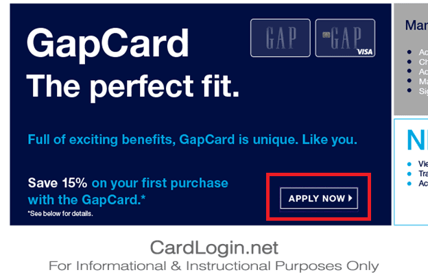 Gap Credit Card Apply Now