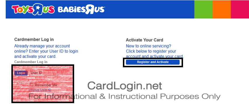 "R" Us Credit Card - Register and Activate