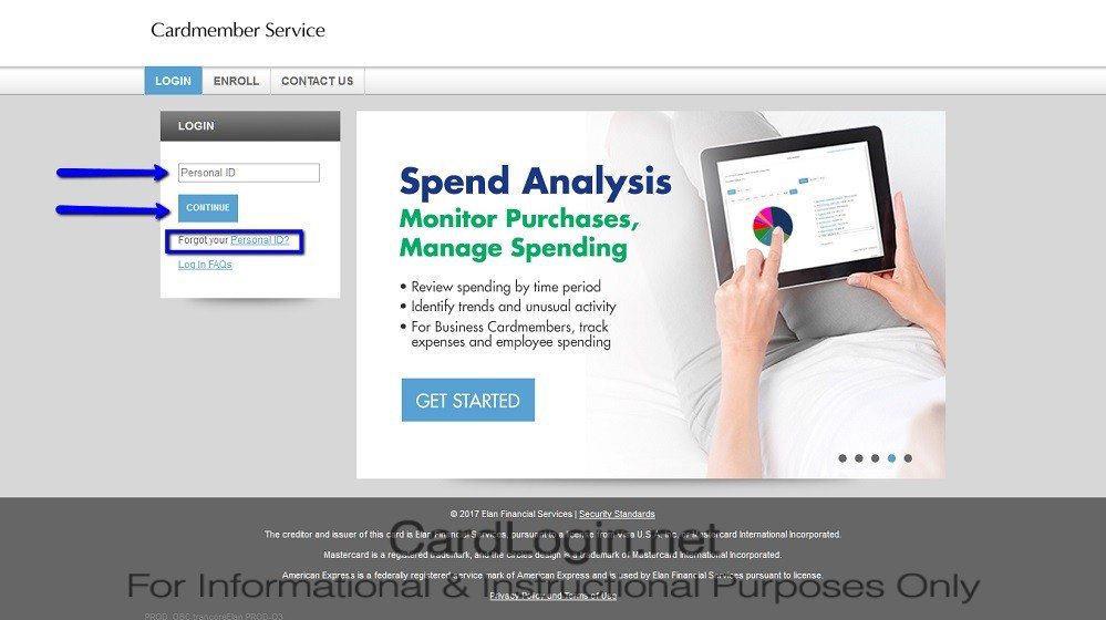 Atlantic Stewardship Visa® Platinum Credit Card Login Step 1