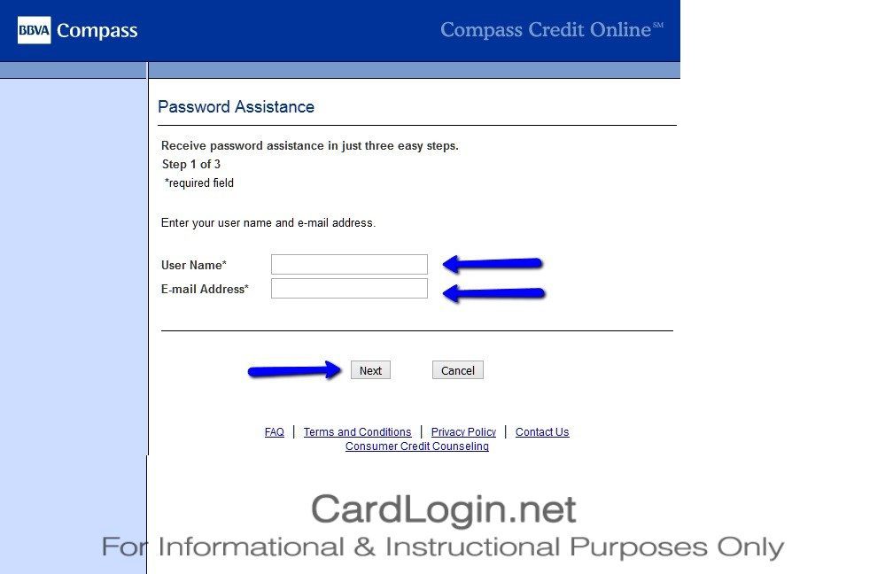 Forgot_Your_BBVA_Compass_Select_Credit_Card_User_ID_Or_Password