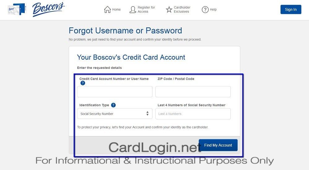 Forgot_Your_Boscov’s_Credit_Card_User_ID_Or_Password
