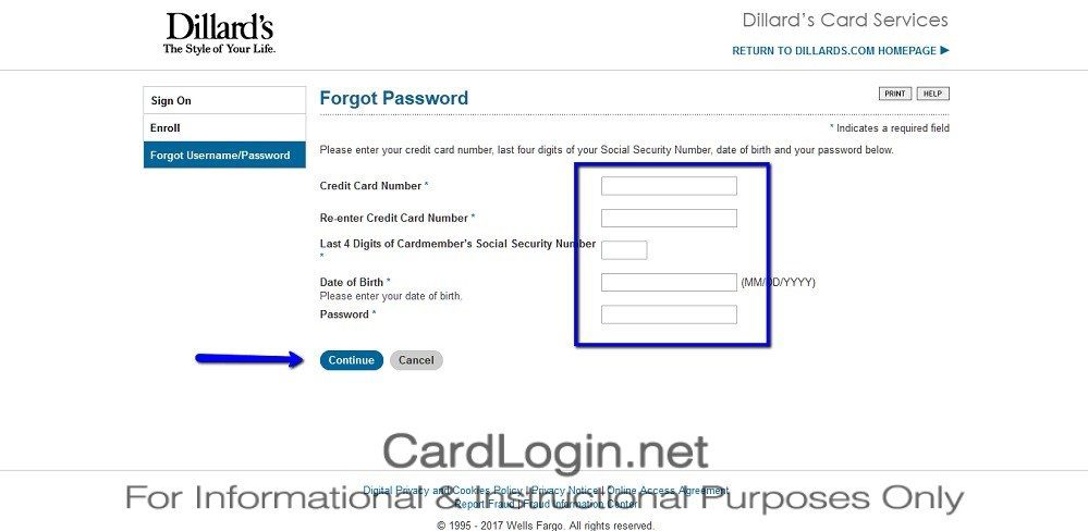 Forgot_Your_Dillard’s_American_Express®_Credit_Card_Step_2