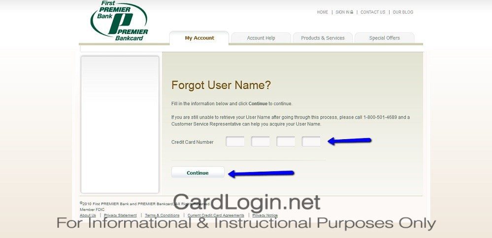 Forgot_Your_First_Premier_Credit_Card_User_ID_Or_Password_Step_1