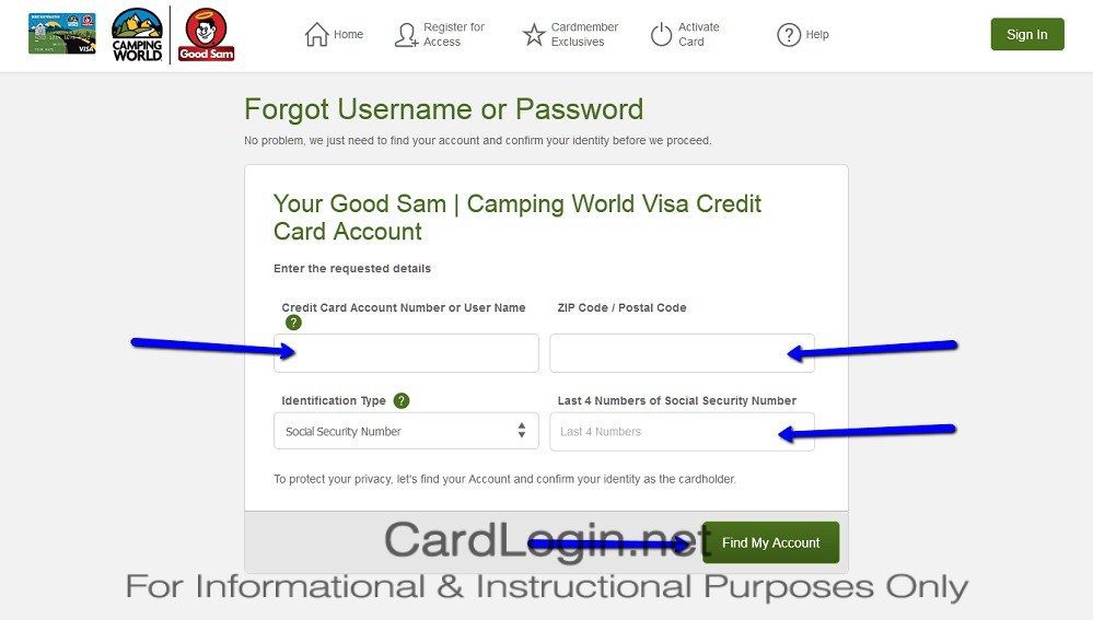 Forgot_Your_Good_Sam_Camping_World_Visa_Credit_Card_User_ID_Or_Password