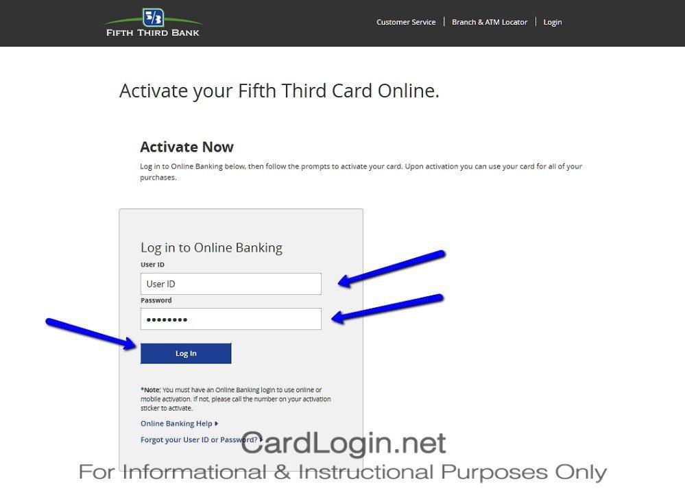 How To Activate Fifth Third TRIOSM Credit Card