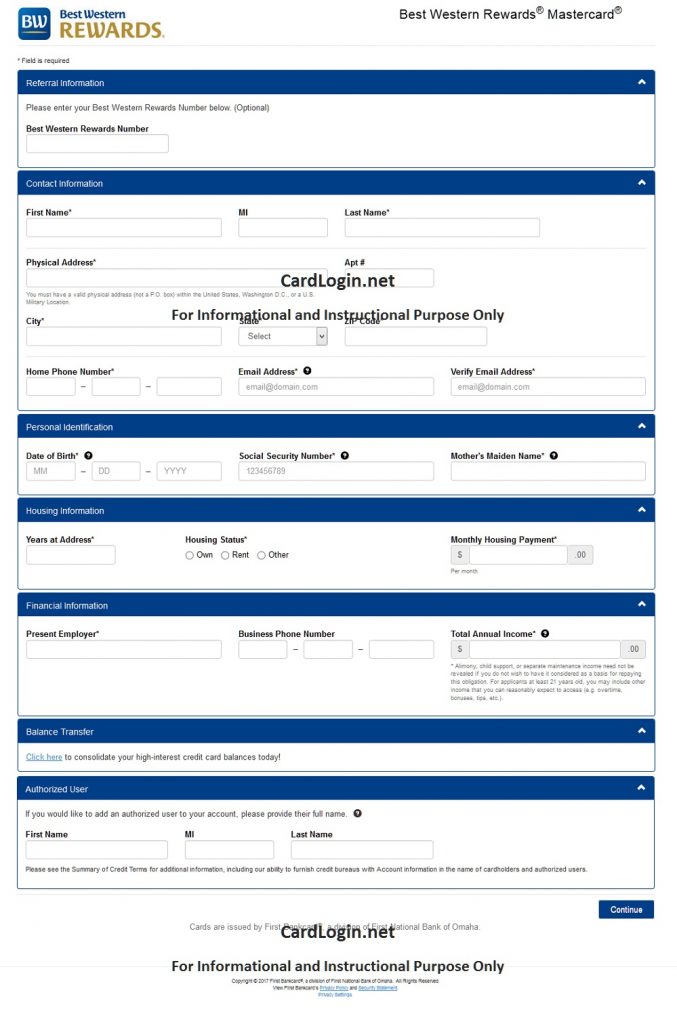 How to apply for Best Western Rewards MasterCard