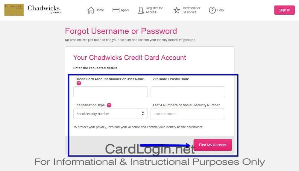 Forgot_Your_Chadwicks_Credit_Card_User_ID_Or_Password